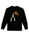 Oh Snap Wishbone - Thanksgiving Adult Long Sleeve Dark T-Shirt-TooLoud-Black-Small-Davson Sales