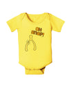 Oh Snap Wishbone - Thanksgiving Baby Romper Bodysuit-Baby Romper-TooLoud-Yellow-06-Months-Davson Sales