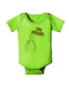 Oh Snap Wishbone - Thanksgiving Baby Romper Bodysuit-Baby Romper-TooLoud-Lime-Green-06-Months-Davson Sales