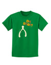 Oh Snap Wishbone - Thanksgiving Childrens Dark T-Shirt-Childrens T-Shirt-TooLoud-Kelly-Green-X-Small-Davson Sales