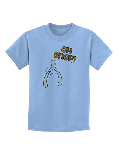 Oh Snap Wishbone - Thanksgiving Childrens T-Shirt-Childrens T-Shirt-TooLoud-Light-Blue-X-Small-Davson Sales