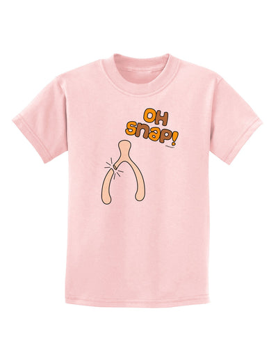 Oh Snap Wishbone - Thanksgiving Childrens T-Shirt-Childrens T-Shirt-TooLoud-PalePink-X-Small-Davson Sales