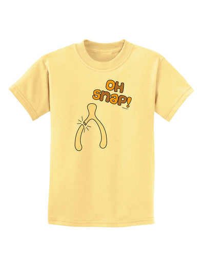 Oh Snap Wishbone - Thanksgiving Childrens T-Shirt-Childrens T-Shirt-TooLoud-Daffodil-Yellow-X-Small-Davson Sales