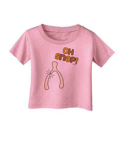 Oh Snap Wishbone - Thanksgiving Infant T-Shirt-Infant T-Shirt-TooLoud-Candy-Pink-06-Months-Davson Sales