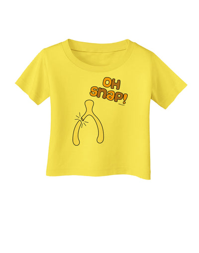 Oh Snap Wishbone - Thanksgiving Infant T-Shirt-Infant T-Shirt-TooLoud-Yellow-06-Months-Davson Sales