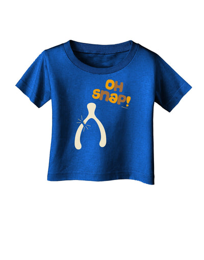 Oh Snap Wishbone - Thanksgiving Infant T-Shirt Dark-Infant T-Shirt-TooLoud-Red-06-Months-Davson Sales