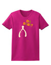 Oh Snap Wishbone - Thanksgiving Womens Dark T-Shirt-TooLoud-Hot-Pink-Small-Davson Sales