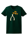 Oh Snap Wishbone - Thanksgiving Womens Dark T-Shirt-TooLoud-Forest-Green-Small-Davson Sales