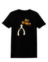 Oh Snap Wishbone - Thanksgiving Womens Dark T-Shirt-TooLoud-Black-X-Small-Davson Sales