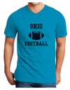 Ohio Football Adult V-Neck T-shirt by TooLoud-Mens V-Neck T-Shirt-TooLoud-Turquoise-Small-Davson Sales