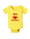 Ohio Football Baby Romper Bodysuit by TooLoud-TooLoud-Yellow-06-Months-Davson Sales