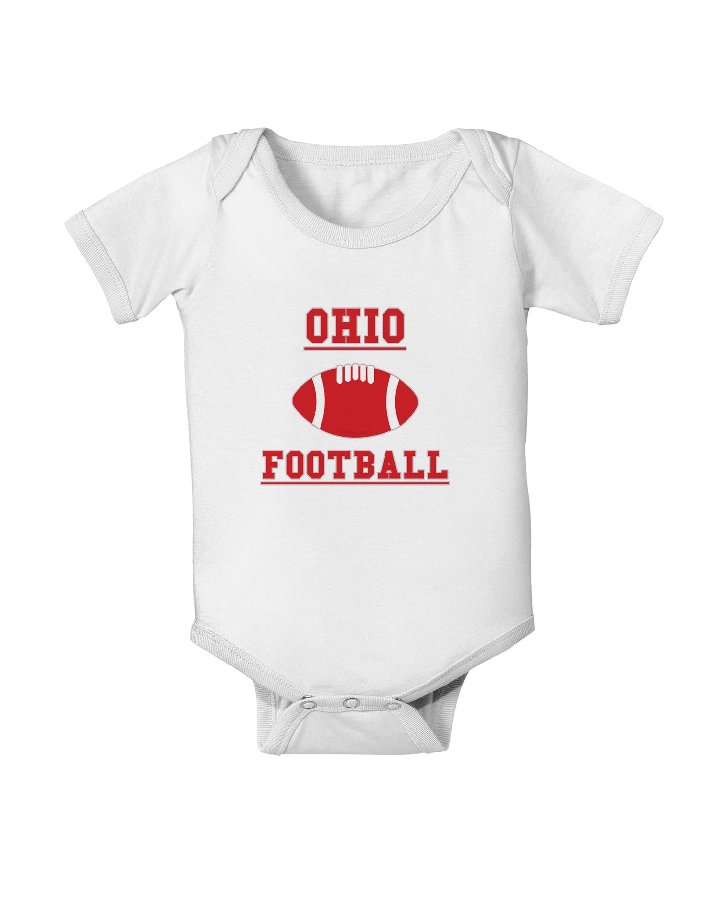 Ohio Football Baby Romper Bodysuit by TooLoud-TooLoud-White-06-Months-Davson Sales