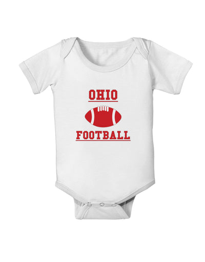 Ohio Football Baby Romper Bodysuit by TooLoud-TooLoud-White-06-Months-Davson Sales