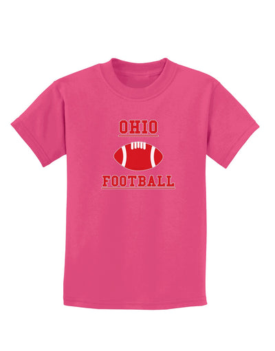 Ohio Football Childrens Dark T-Shirt by TooLoud-Childrens T-Shirt-TooLoud-Sangria-X-Small-Davson Sales