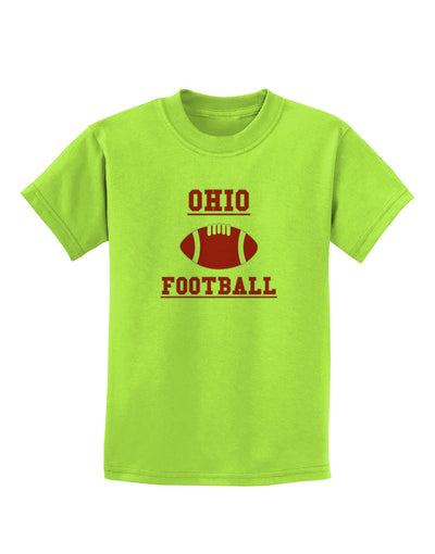 Ohio Football Childrens T-Shirt by TooLoud-TooLoud-Lime-Green-X-Small-Davson Sales