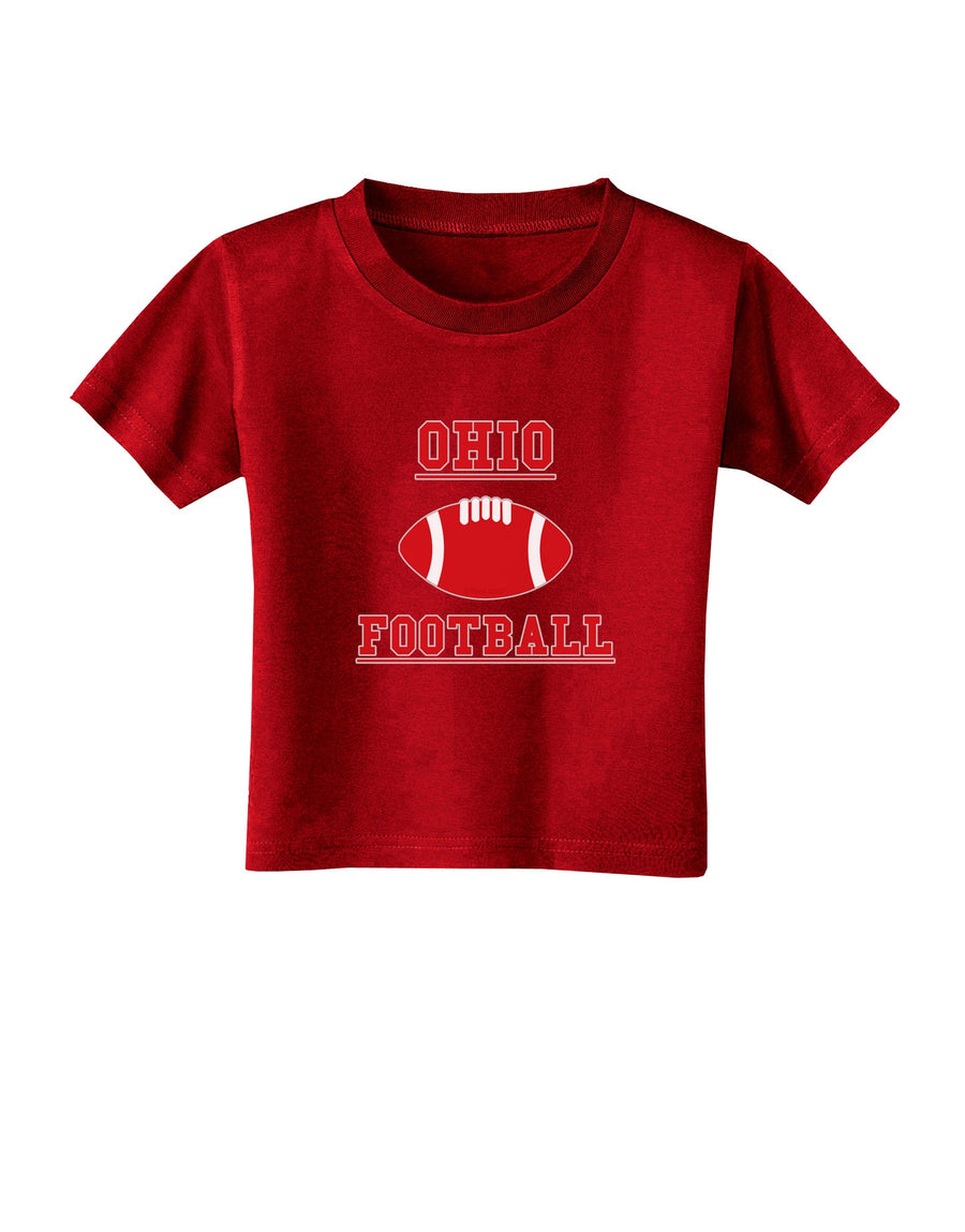 Ohio Football Toddler T-Shirt Dark by TooLoud-Toddler T-Shirt-TooLoud-Black-2T-Davson Sales