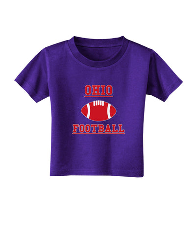 Ohio Football Toddler T-Shirt Dark by TooLoud-Toddler T-Shirt-TooLoud-Purple-2T-Davson Sales