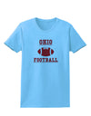 Ohio Football Womens T-Shirt by TooLoud-TooLoud-Aquatic-Blue-X-Small-Davson Sales