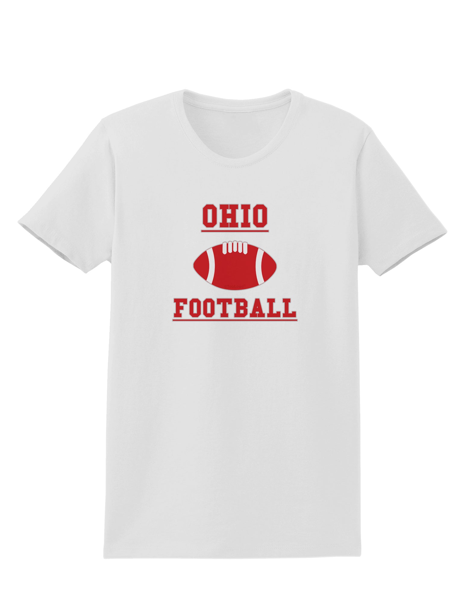 Ohio Football Womens T-Shirt by TooLoud-TooLoud-White-X-Small-Davson Sales