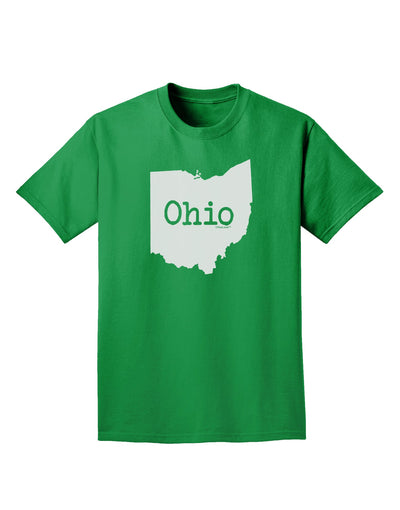 Ohio - United States Shape Adult Dark T-Shirt by TooLoud-Mens T-Shirt-TooLoud-Kelly-Green-Small-Davson Sales