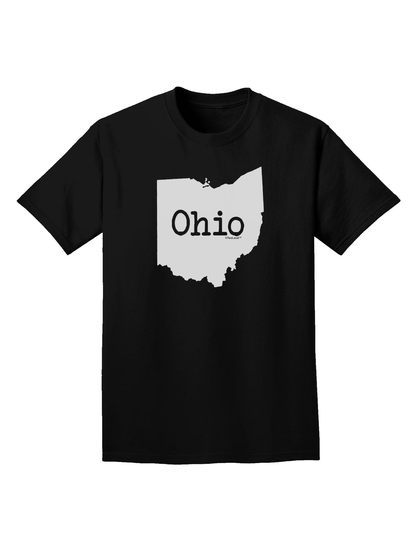 Ohio - United States Shape Adult Dark T-Shirt by TooLoud-Mens T-Shirt-TooLoud-Black-Small-Davson Sales
