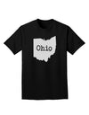 Ohio - United States Shape Adult Dark T-Shirt by TooLoud-Mens T-Shirt-TooLoud-Black-Small-Davson Sales