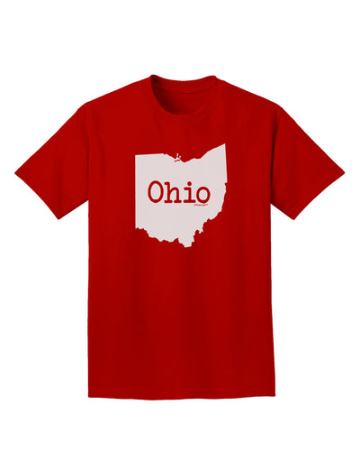 Ohio - United States Shape Adult Dark T-Shirt by TooLoud-Mens T-Shirt-TooLoud-Red-Small-Davson Sales