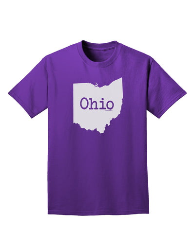 Ohio - United States Shape Adult Dark T-Shirt by TooLoud-Mens T-Shirt-TooLoud-Purple-Small-Davson Sales