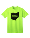 Ohio - United States Shape Adult T-Shirt by TooLoud: A Stylish Representation of Ohio's State Pride-Mens T-shirts-TooLoud-Neon-Green-Small-Davson Sales