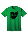 Ohio - United States Shape Adult T-Shirt by TooLoud: A Stylish Representation of Ohio's State Pride-Mens T-shirts-TooLoud-Kelly-Green-Small-Davson Sales