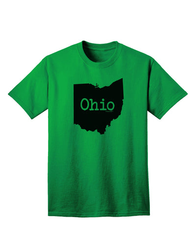 Ohio - United States Shape Adult T-Shirt by TooLoud: A Stylish Representation of Ohio's State Pride-Mens T-shirts-TooLoud-Kelly-Green-Small-Davson Sales