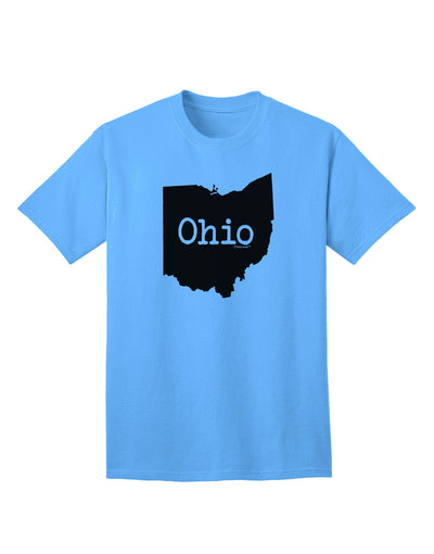 Ohio - United States Shape Adult T-Shirt by TooLoud: A Stylish Representation of Ohio's State Pride-Mens T-shirts-TooLoud-Aquatic-Blue-Small-Davson Sales