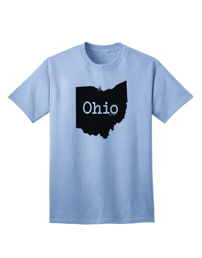 Ohio - United States Shape Adult T-Shirt by TooLoud: A Stylish Representation of Ohio's State Pride-Mens T-shirts-TooLoud-Light-Blue-Small-Davson Sales