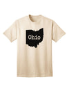 Ohio - United States Shape Adult T-Shirt by TooLoud: A Stylish Representation of Ohio's State Pride-Mens T-shirts-TooLoud-Natural-Small-Davson Sales