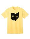 Ohio - United States Shape Adult T-Shirt by TooLoud: A Stylish Representation of Ohio's State Pride-Mens T-shirts-TooLoud-Yellow-Small-Davson Sales