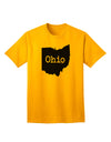 Ohio - United States Shape Adult T-Shirt by TooLoud: A Stylish Representation of Ohio's State Pride-Mens T-shirts-TooLoud-Gold-Small-Davson Sales