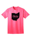 Ohio - United States Shape Adult T-Shirt by TooLoud: A Stylish Representation of Ohio's State Pride-Mens T-shirts-TooLoud-Neon-Pink-Small-Davson Sales