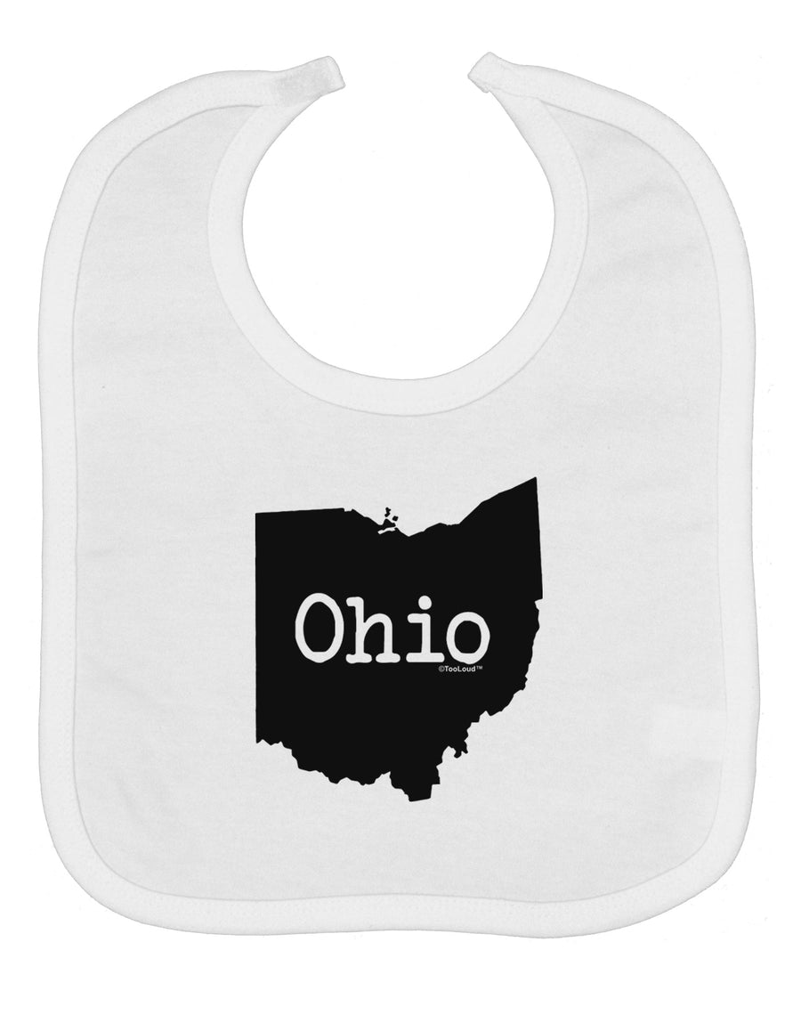 Ohio - United States Shape Baby Bib by TooLoud
