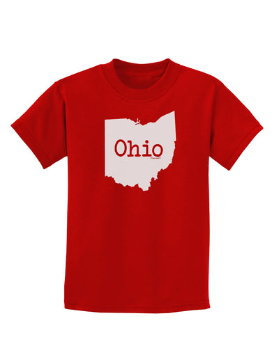 Ohio - United States Shape Childrens Dark T-Shirt by TooLoud-Childrens T-Shirt-TooLoud-Red-X-Small-Davson Sales