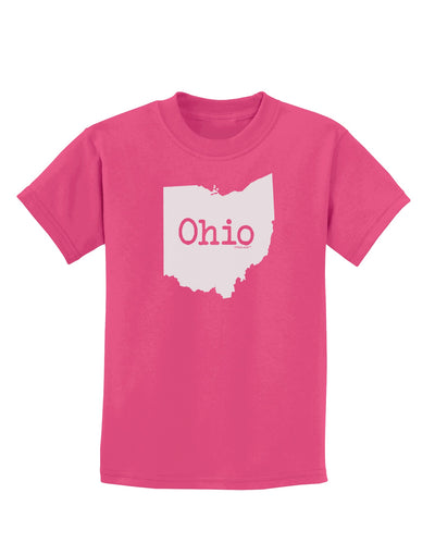 Ohio - United States Shape Childrens Dark T-Shirt by TooLoud-Childrens T-Shirt-TooLoud-Sangria-X-Small-Davson Sales