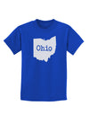 Ohio - United States Shape Childrens Dark T-Shirt by TooLoud-Childrens T-Shirt-TooLoud-Royal-Blue-X-Small-Davson Sales