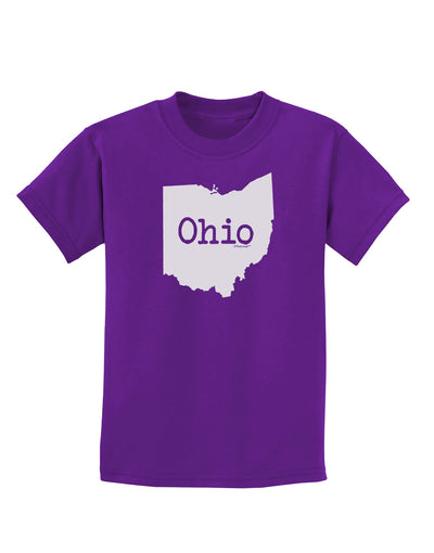 Ohio - United States Shape Childrens Dark T-Shirt by TooLoud-Childrens T-Shirt-TooLoud-Purple-X-Small-Davson Sales