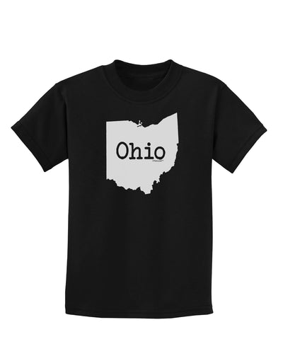 Ohio - United States Shape Childrens Dark T-Shirt by TooLoud-Childrens T-Shirt-TooLoud-Black-X-Small-Davson Sales