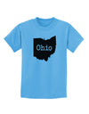 Ohio - United States Shape Childrens T-Shirt by TooLoud-Childrens T-Shirt-TooLoud-Aquatic-Blue-X-Small-Davson Sales