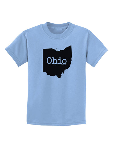 Ohio - United States Shape Childrens T-Shirt by TooLoud-Childrens T-Shirt-TooLoud-Light-Blue-X-Small-Davson Sales