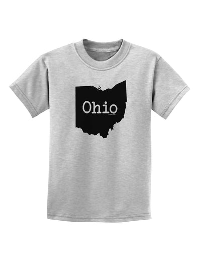 Ohio - United States Shape Childrens T-Shirt by TooLoud-Childrens T-Shirt-TooLoud-AshGray-X-Small-Davson Sales