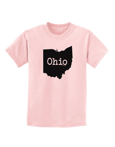 Ohio - United States Shape Childrens T-Shirt by TooLoud-Childrens T-Shirt-TooLoud-PalePink-X-Small-Davson Sales