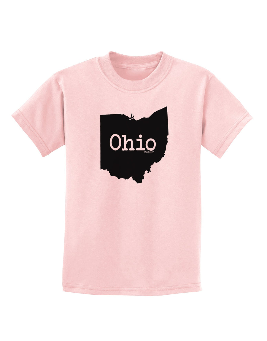 Ohio - United States Shape Childrens T-Shirt by TooLoud-Childrens T-Shirt-TooLoud-White-X-Small-Davson Sales