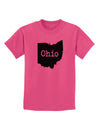 Ohio - United States Shape Childrens T-Shirt by TooLoud-Childrens T-Shirt-TooLoud-Sangria-X-Small-Davson Sales