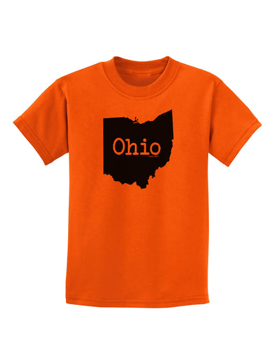 Ohio - United States Shape Childrens T-Shirt by TooLoud-Childrens T-Shirt-TooLoud-Orange-X-Small-Davson Sales